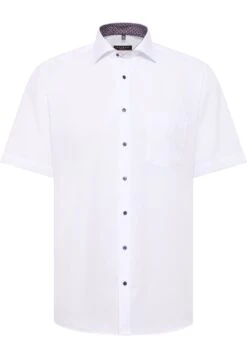 Eterna Unifarbenes Popeline Kurzarm Modern Fit - Zakelijk Overhemd - Weiß -Jack and Jones Verkoopwinkel 7bec5b8447c3453cb5f52b64732f0ea2