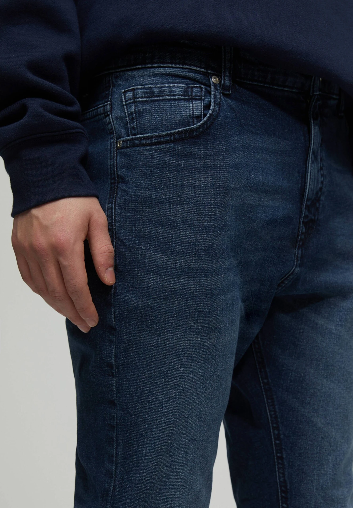 PULL & BEAR Basic - Slim Fit Jeans - Dark Blue 6 PULL & BEAR Basic - Slim Fit Jeans - Dark Blue - Afbeelding 4