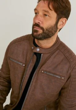 Imitatieleren Jas - Brown -Jack and Jones Verkoopwinkel 7d041aacf127495ba4307c8e7fd378e8