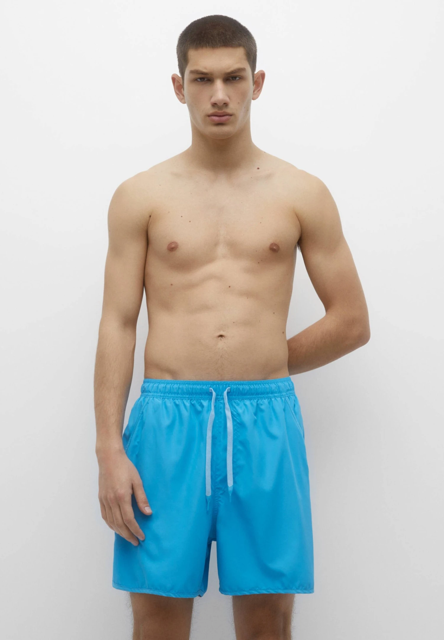 PULL & BEAR Basic With Elastic Waistband - Zwemshorts - Blue 3 PULL & BEAR Basic With Elastic Waistband - Zwemshorts - Blue