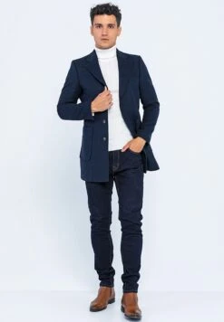 Elegant - Halflange Jas - Dunkelblau 10 Elegant - Halflange Jas - Dunkelblau -Jack and Jones Verkoopwinkel 811b2cc23c834636947887f3d1329399