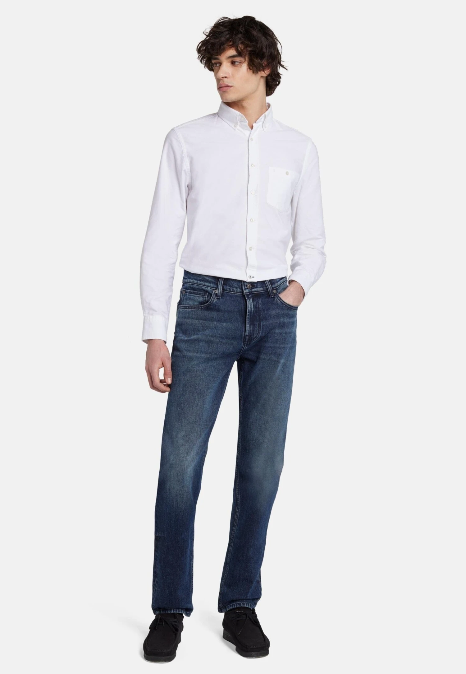 7 For All Mankind Slimmy - Straight Leg Jeans - Dark Blue 4 7 For All Mankind Slimmy - Straight Leg Jeans - Dark Blue - Afbeelding 2