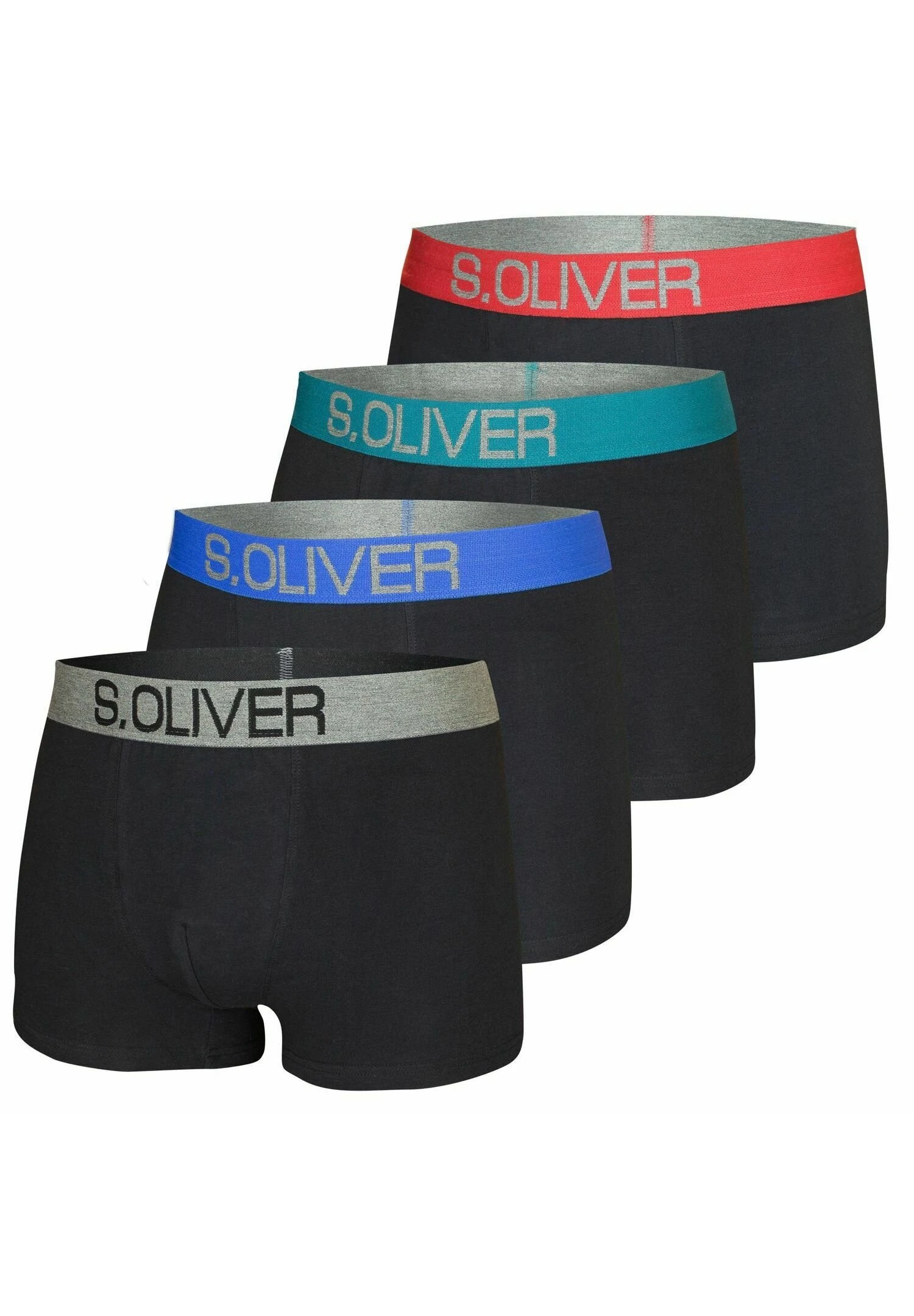 S.Oliver Retro 4Pack - Onderbroeken - Schwarz Türkis Schwarz Grau Schwarz Rot Schwarz Blau 3 S.Oliver Retro 4Pack - Onderbroeken - Schwarz Türkis Schwarz Grau Schwarz Rot Schwarz Blau