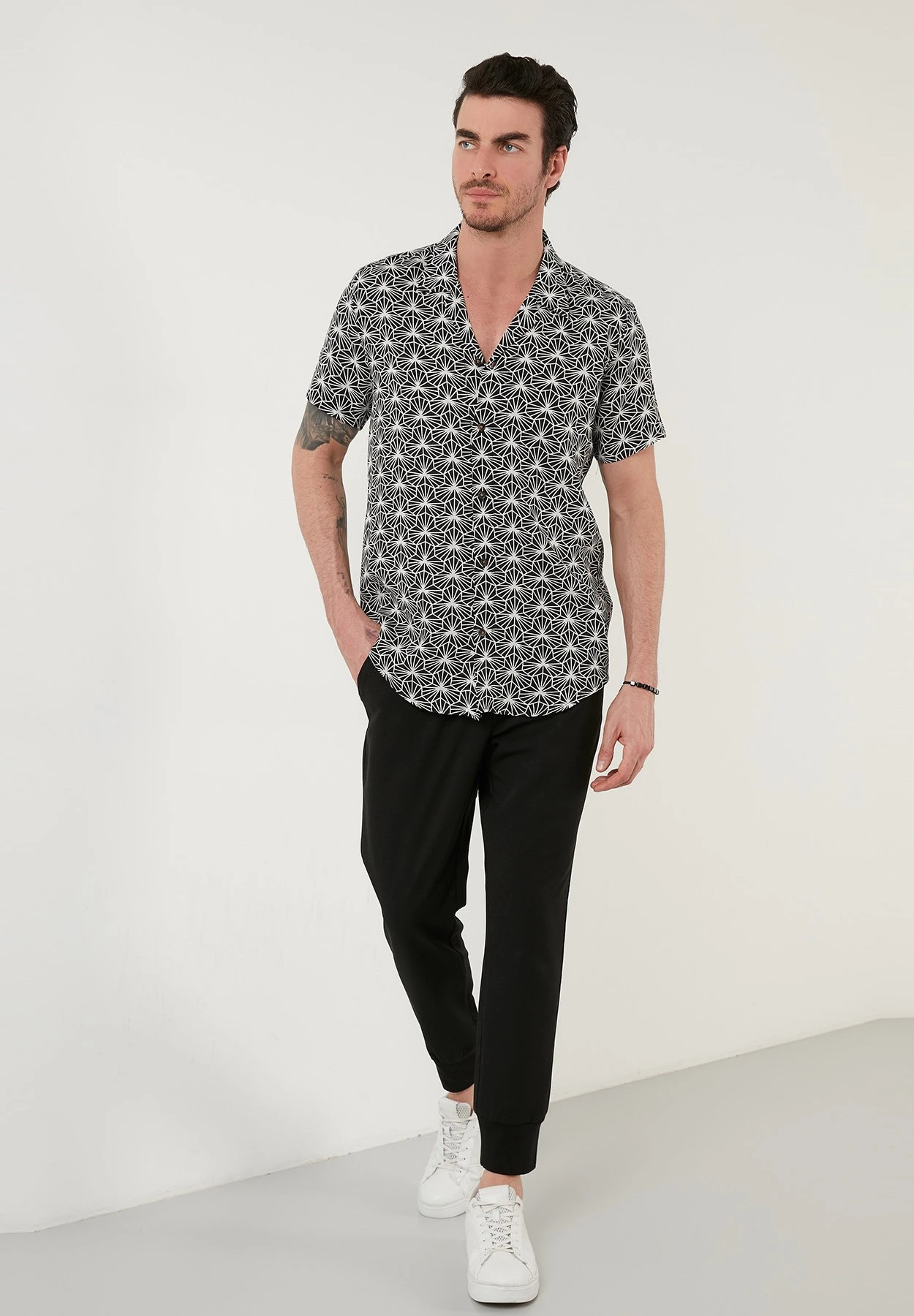 Regular Fit - Overhemd - White Black 4 Regular Fit - Overhemd - White Black - Afbeelding 2