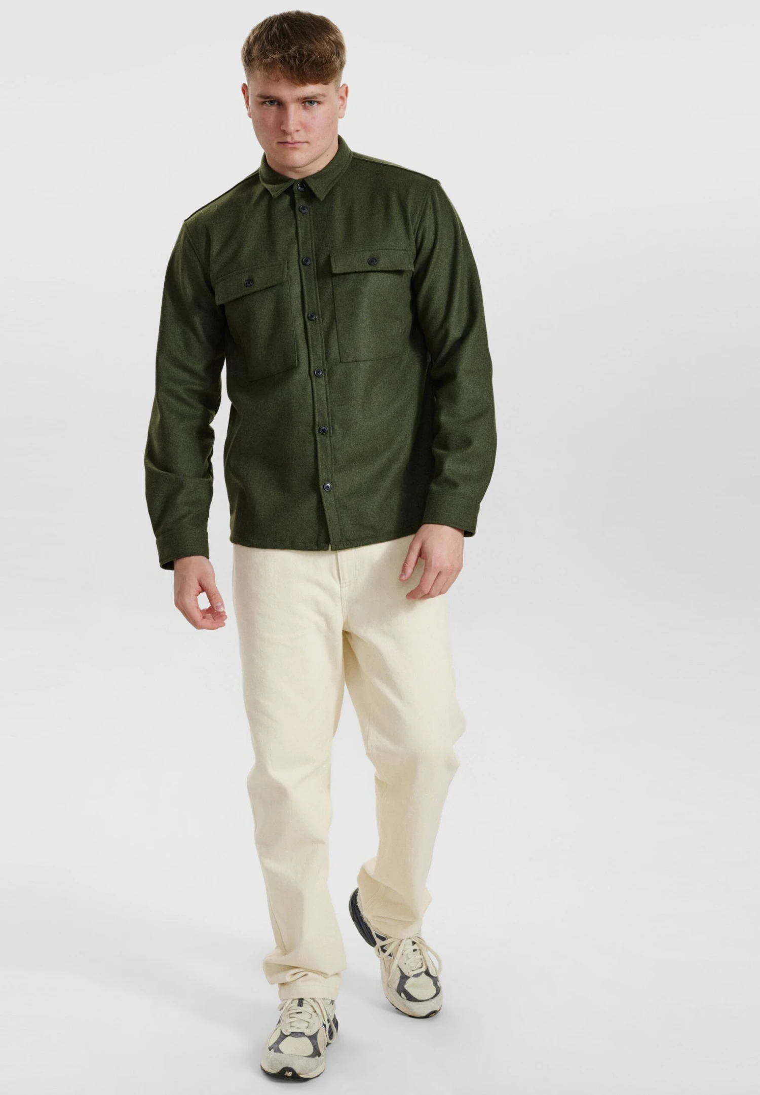 Emil - Overhemd - Army Green 4 Emil - Overhemd - Army Green - Afbeelding 2