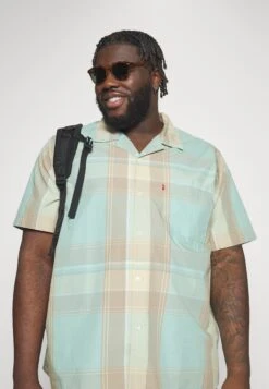 Levi's® Plus Big Sunset Camp Shirt - Overhemd - Martin Plaid Pastel Turquoise -Jack and Jones Verkoopwinkel 857325a672c7436e94f6b1819071bfea