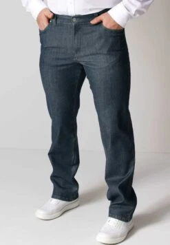 Straight Leg Jeans - Dark Blue