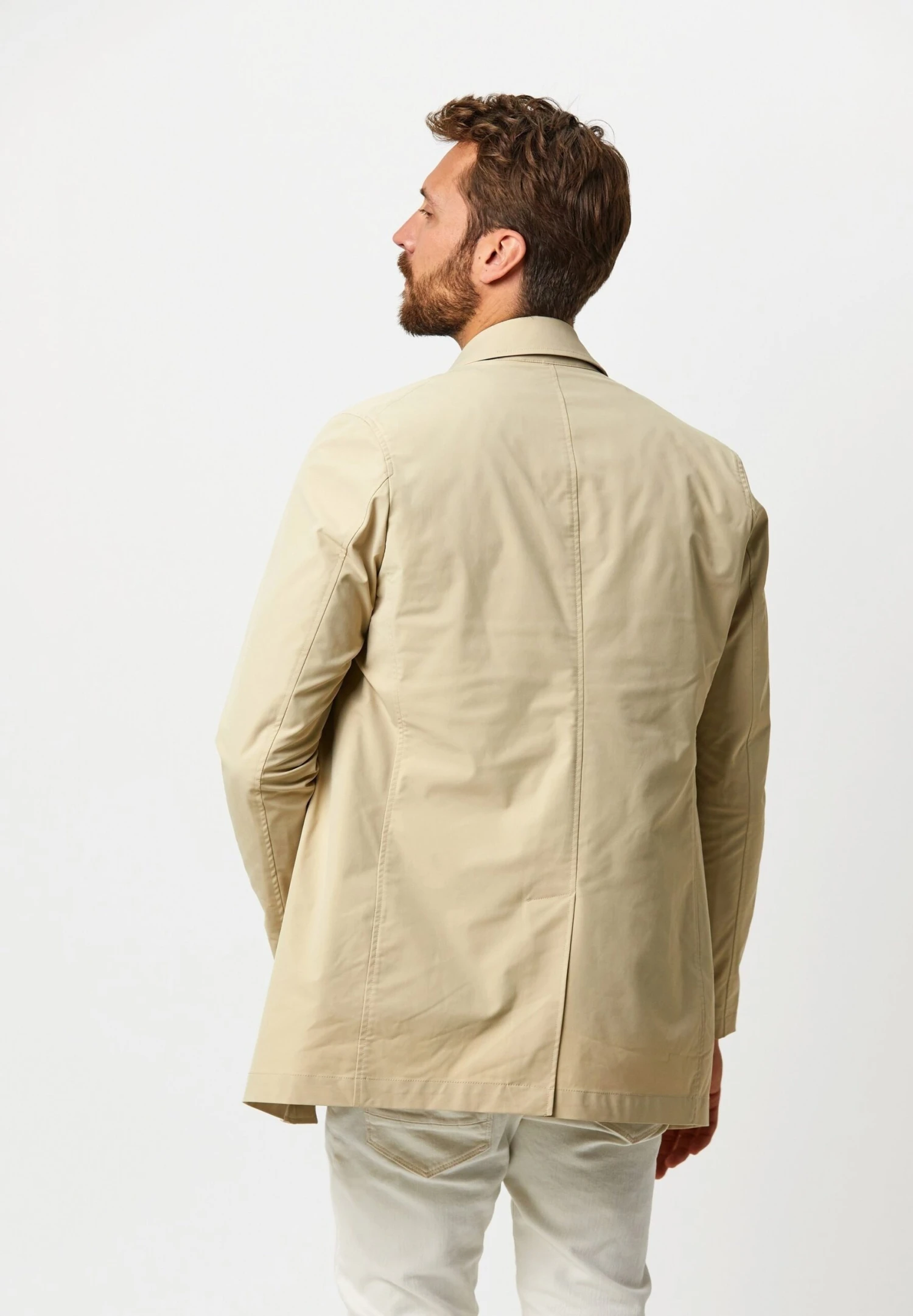 Profuomo Long - Halflange Jas - Sand 5 Profuomo Long - Halflange Jas - Sand - Afbeelding 3