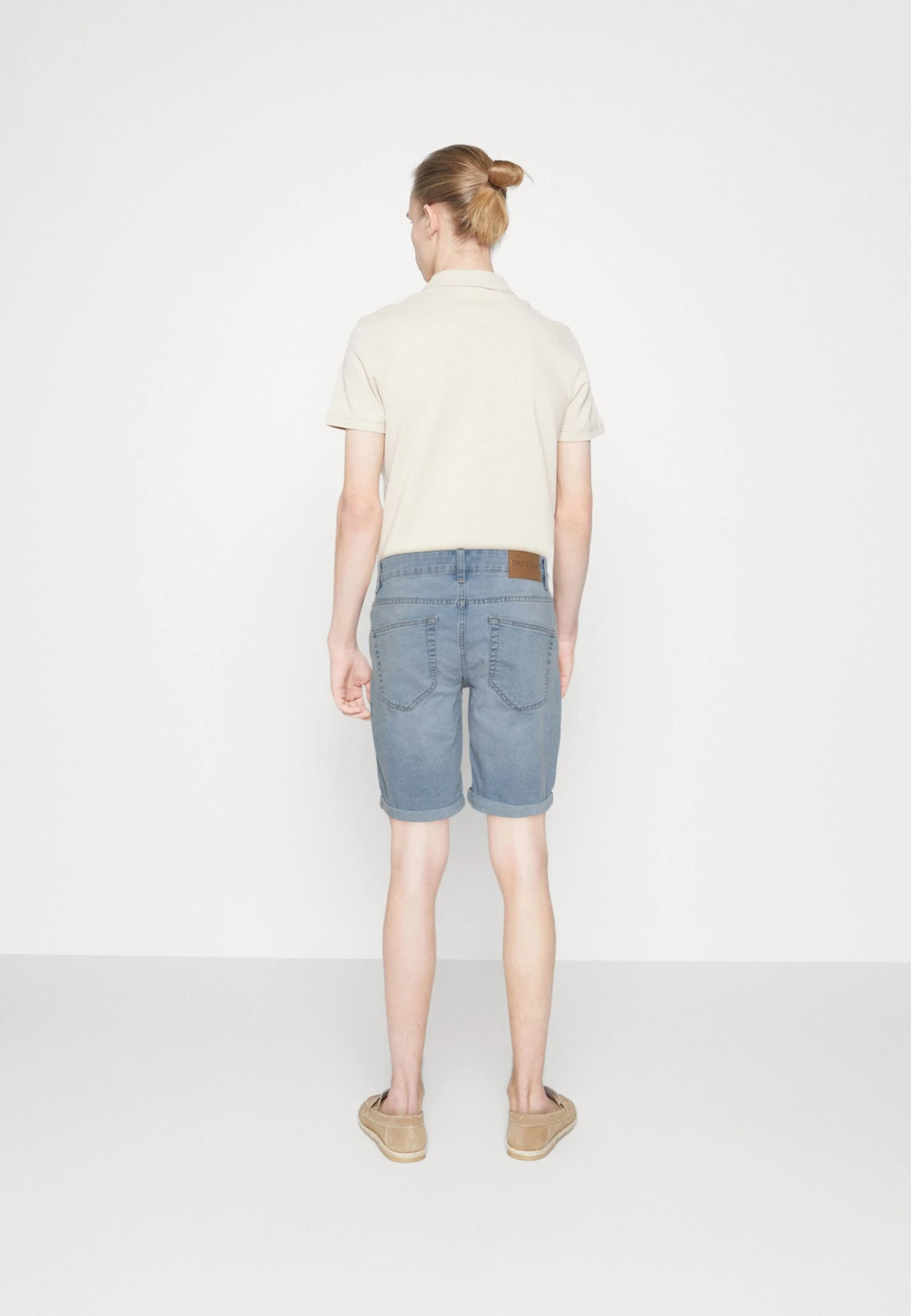 Only & Sons Onsply Life Fold Up - Jeansshort - Light Blue Denim 5 Only & Sons Onsply Life Fold Up - Jeansshort - Light Blue Denim - Afbeelding 3