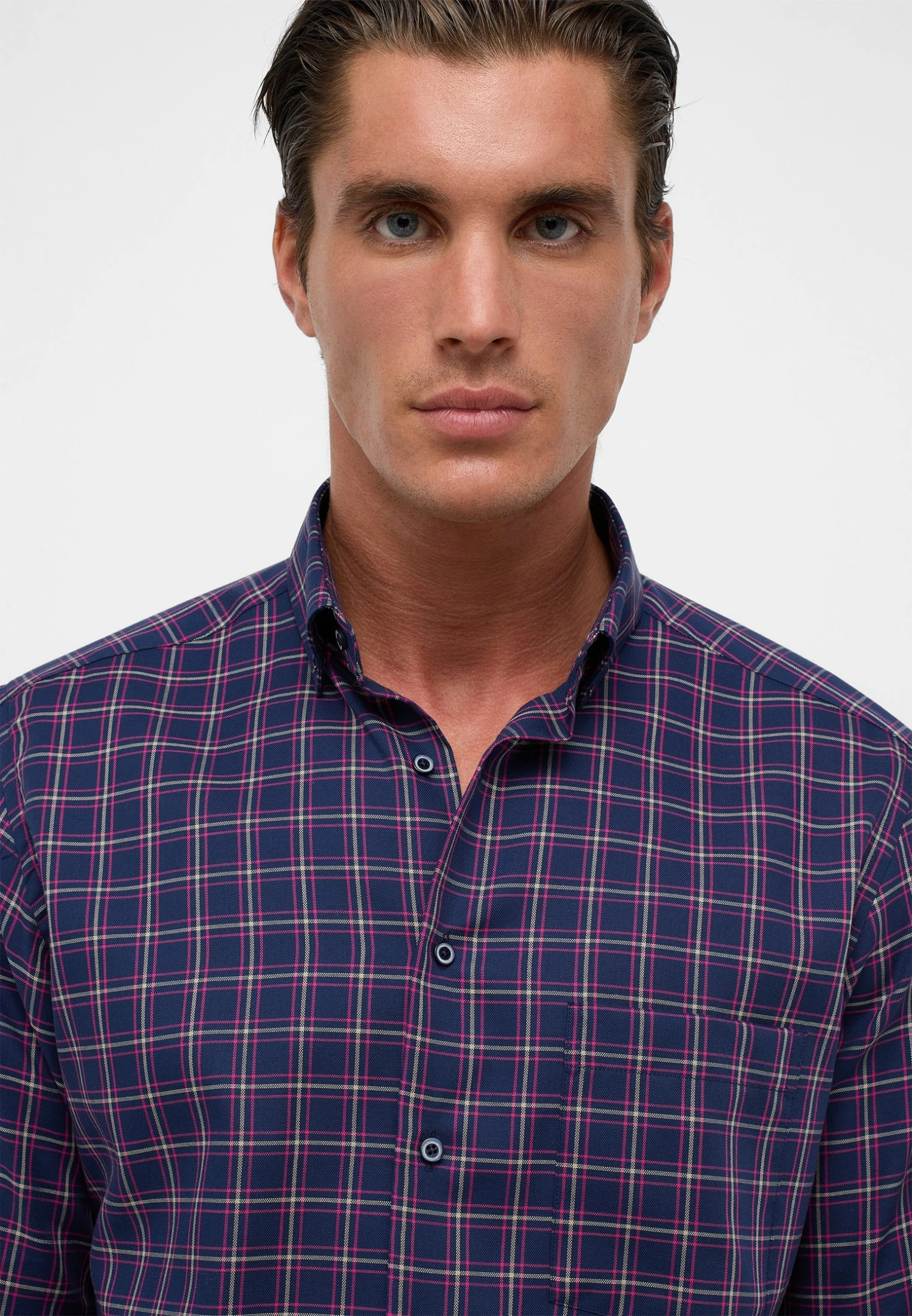 Eterna Oxford Modern Fit - Overhemd - Dunkelblau 5 Eterna Oxford Modern Fit - Overhemd - Dunkelblau - Afbeelding 3