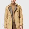 Standard Fit Plain- Trenchcoat - Beige