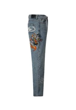 Ed Hardy Hell-Cats Tattoo Graphic - Relaxed Fit Jeans - Bleach -Jack and Jones Verkoopwinkel 895664c158f241b4bab599c0f9895ad6
