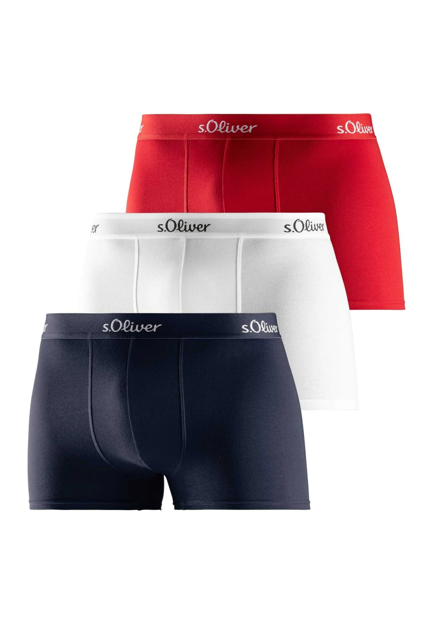S.Oliver Basic 3 Pack - Onderbroeken - Rot Marine Weiß 3 S.Oliver Basic 3 Pack - Onderbroeken - Rot Marine Weiß
