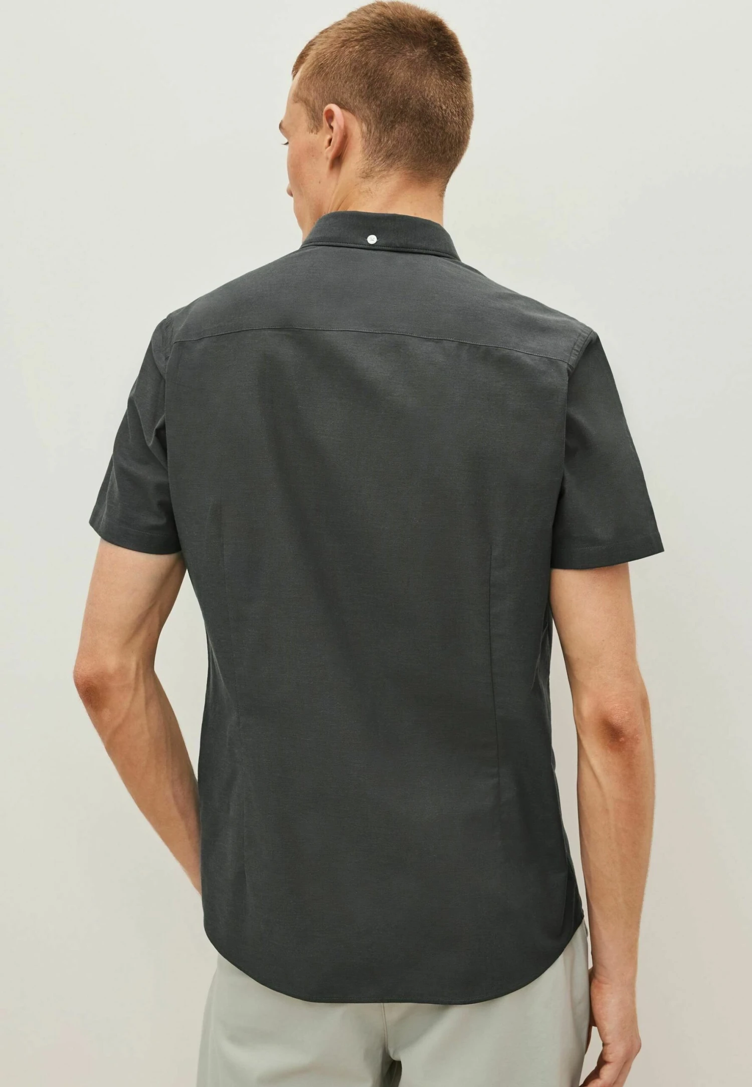 Next Stretch Oxford Short Sleeve Standard - Overhemd - Charcoal Grey 4 Next Stretch Oxford Short Sleeve Standard - Overhemd - Charcoal Grey - Afbeelding 2