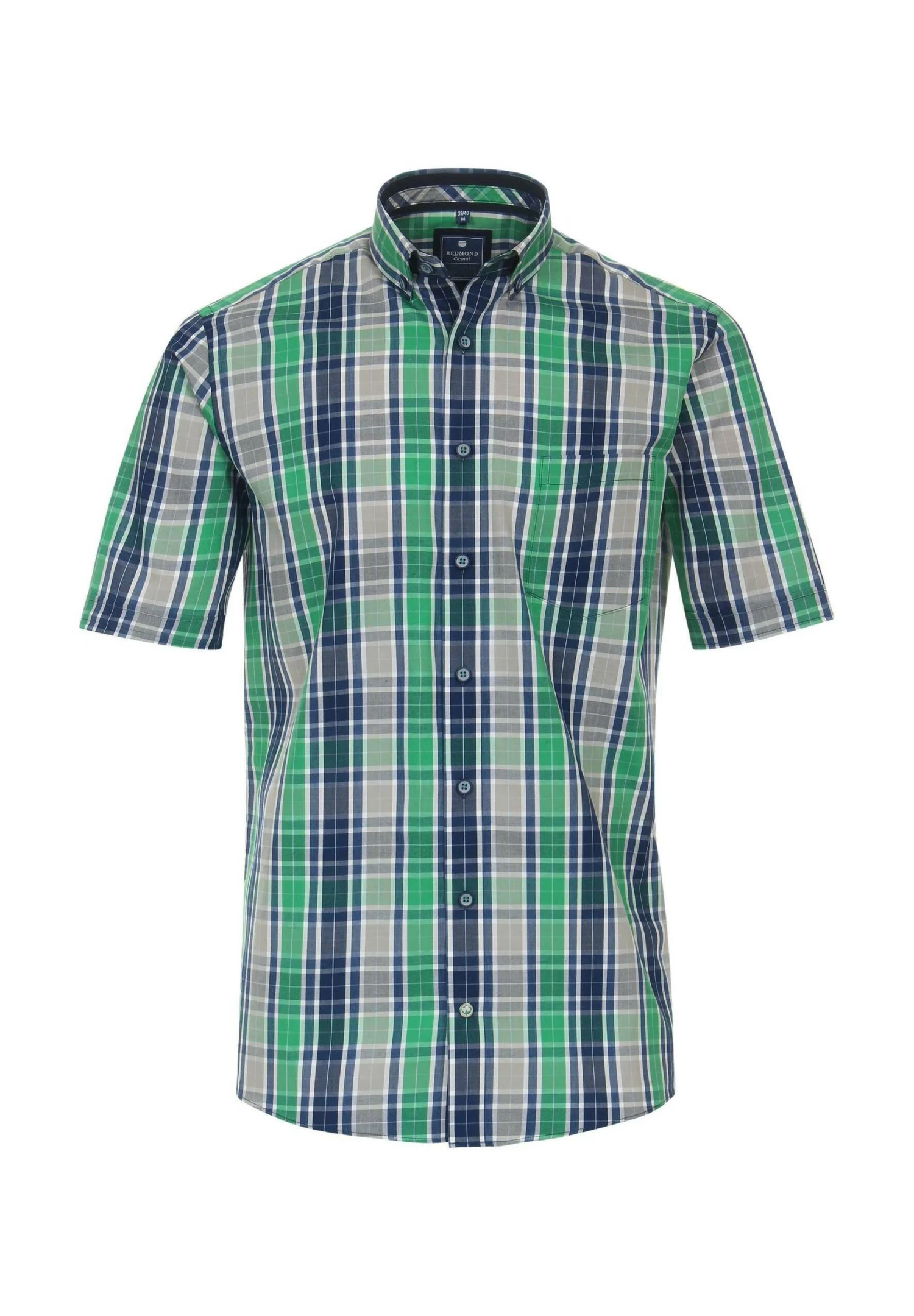 REDMOND Regular FitKurzarm- Overhemd - Grün 3 REDMOND Regular FitKurzarm- Overhemd - Grün