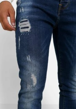 SIXTH JUNE Holed - Slim Fit Jeans - Dark Blue -Jack and Jones Verkoopwinkel 8db0393f45dc4b48868ee72f4ac2648e