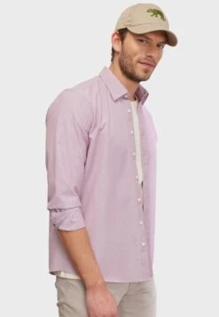 Slim Fit Painted Yarn - Overhemd - Burgundy White -Jack and Jones Verkoopwinkel 8df2cc45f7fb45afa769859fac6f152a