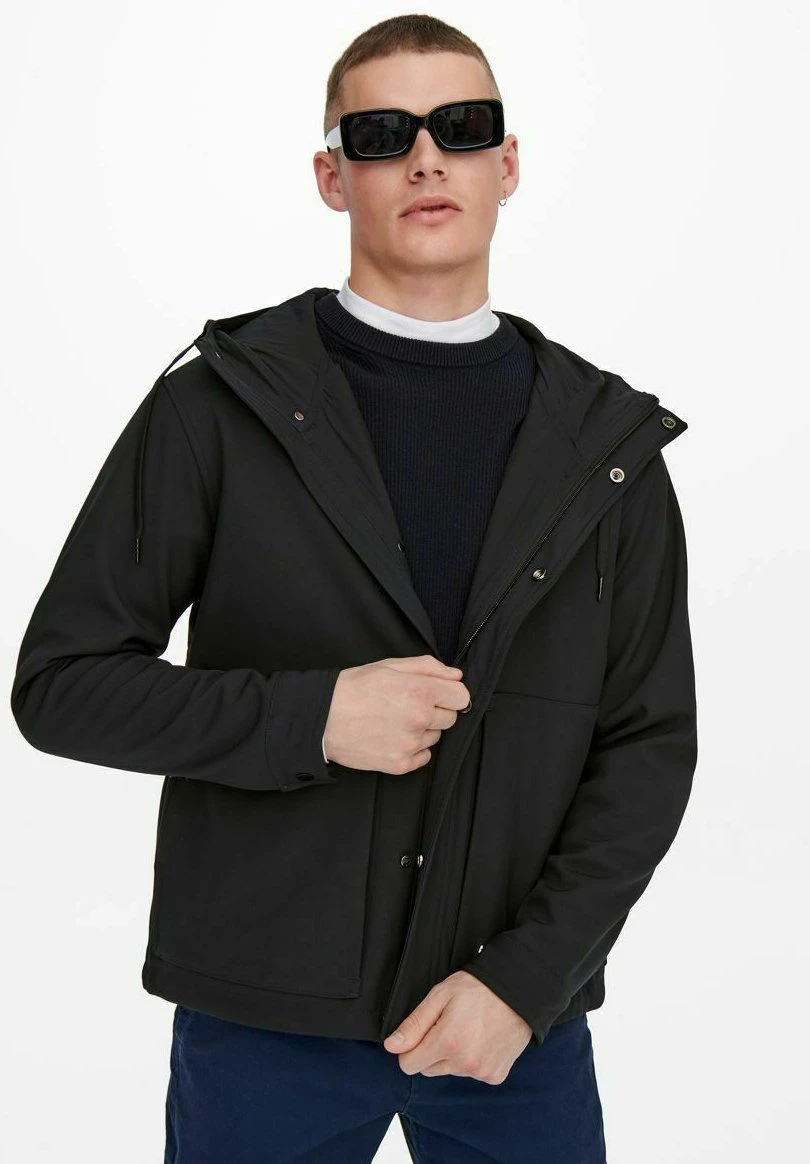 Only & Sons Onsaslan - Lichte Jas - Black 7 Only & Sons Onsaslan - Lichte Jas - Black - Afbeelding 5