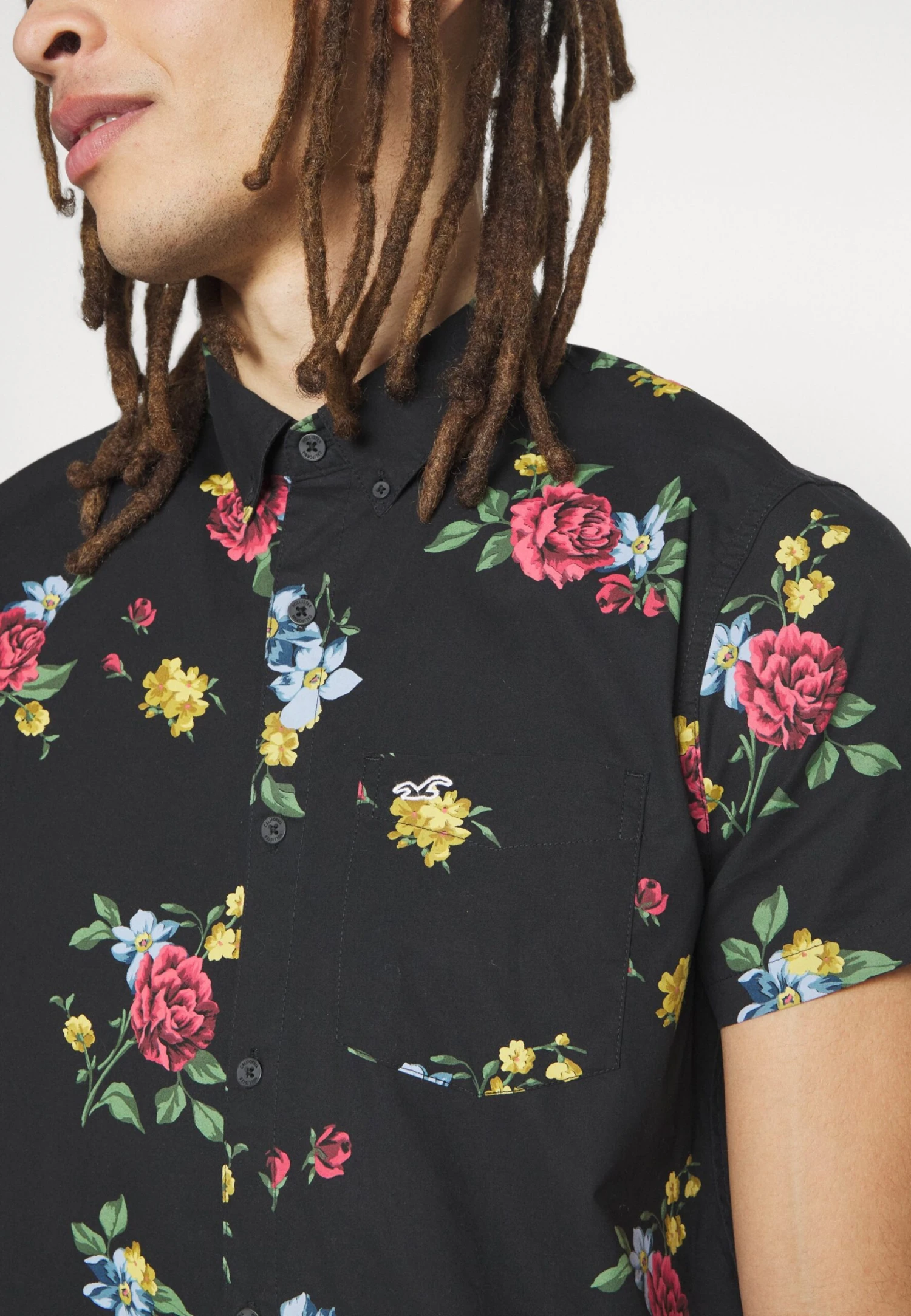 Hollister Co. Overhemd - Black Floral 9 Hollister Co. Overhemd - Black Floral - Afbeelding 7