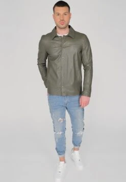 Maze Leren Jas - Olive -Jack and Jones Verkoopwinkel 8fdefc0b79dc4ab48babf514f79c2ff3