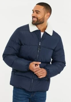 Threadbare Gewatteerde Jas - Navy