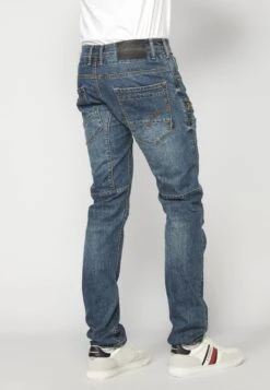 Koroshi Workwear - Straight Leg Jeans - Azul Med Medium Blue -Jack and Jones Verkoopwinkel 90aa1fa8182a4464a7a307960a5dbac2