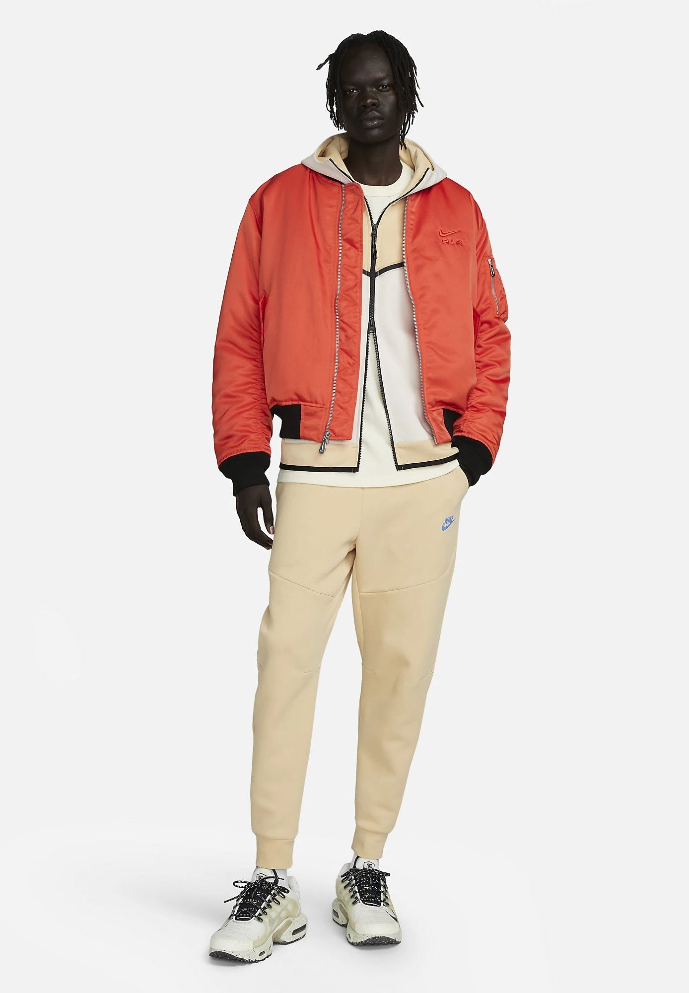 Nike Sportswear M Tch Flc S - Trainingsbroek - Sesame/Lt Photo Blue 4 Nike Sportswear M Tch Flc S - Trainingsbroek - Sesame/Lt Photo Blue - Afbeelding 2