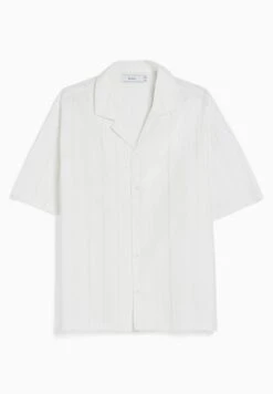 BERSHKA Short Sleeve With Swiss - Overhemd - White -Jack and Jones Verkoopwinkel 92efe1a4194a4e53b086044e753f46de
