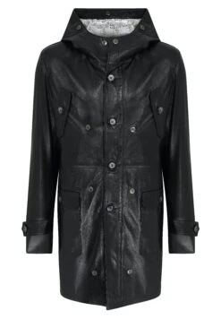 Hooded Leather Coat - Trenchcoat - Black 11 Hooded Leather Coat - Trenchcoat - Black -Jack and Jones Verkoopwinkel 9328af4ca2d04c23a79a266c9ff088b2