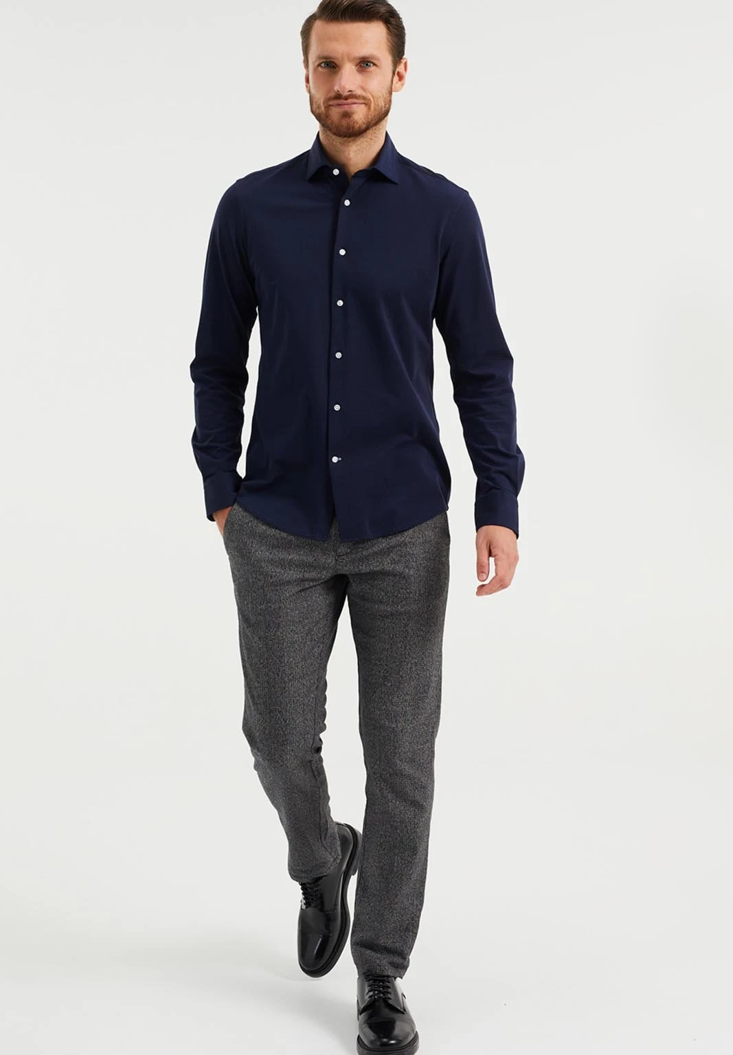 WE FASHION Slim-Fit - Overhemd - Dark Blue 4 WE FASHION Slim-Fit - Overhemd - Dark Blue - Afbeelding 2