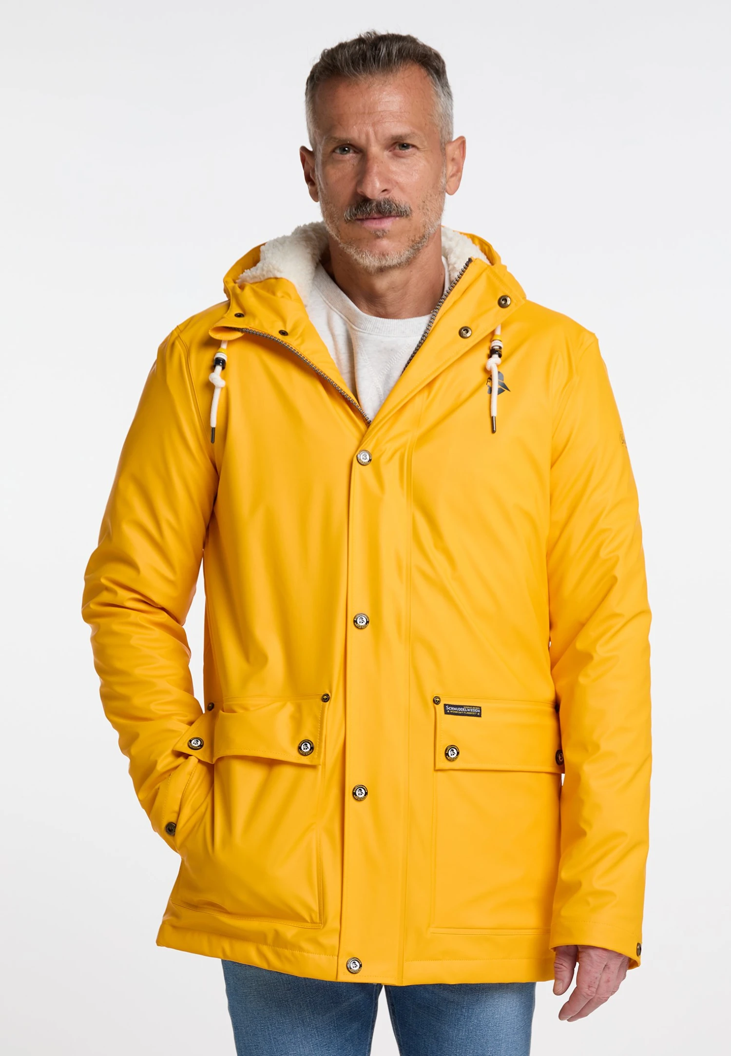 Schmuddelwedda Regenjacke Mit Webpelzfutter In Teddyoptik Kilata - Parka - Sonnengelb 3 Schmuddelwedda Regenjacke Mit Webpelzfutter In Teddyoptik Kilata - Parka - Sonnengelb