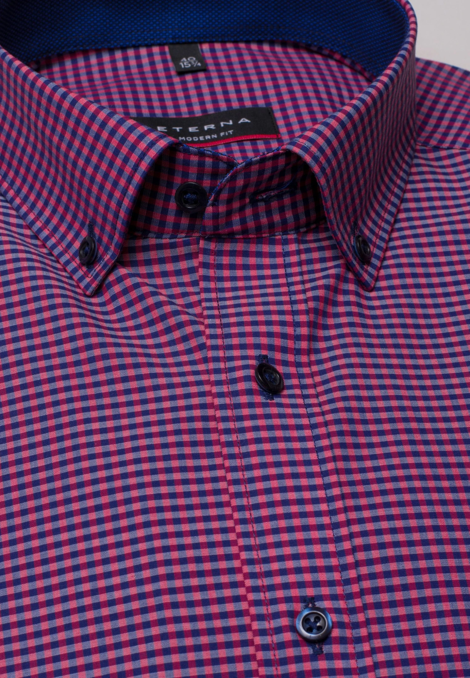 Eterna Modern Fit- Overhemd - Rot/Blau 8 Eterna Modern Fit- Overhemd - Rot/Blau - Afbeelding 6