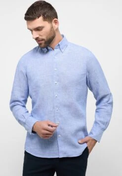 Eterna Soft Tailoring Modern Fit - Overhemd - Mittelblau