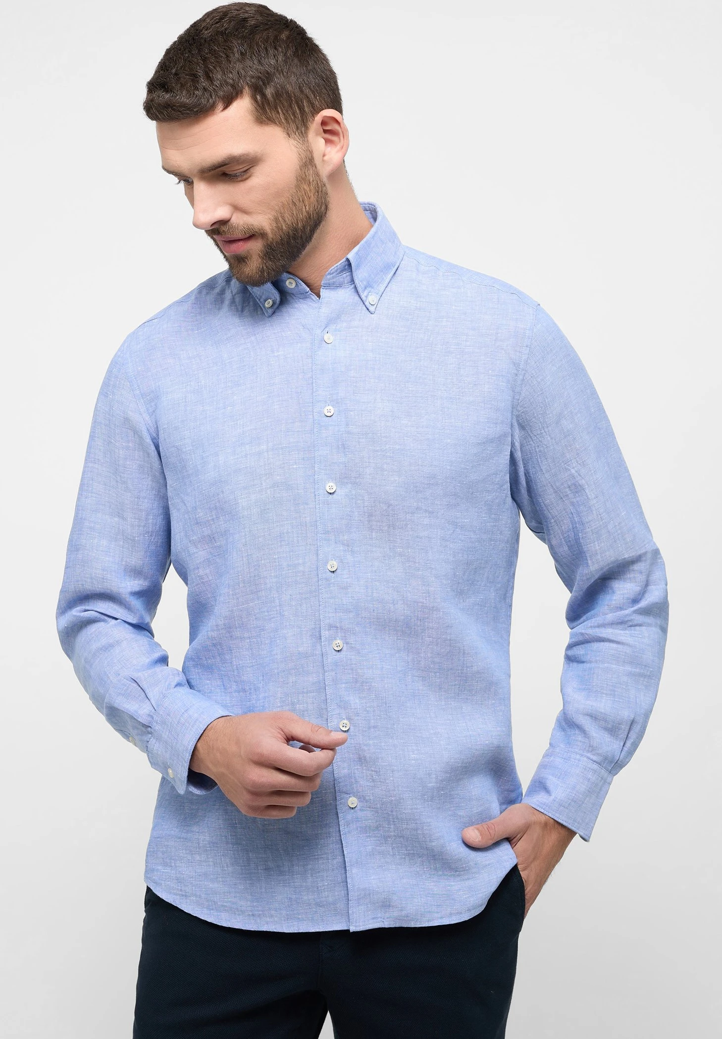 Eterna Soft Tailoring Modern Fit - Overhemd - Mittelblau 3 Eterna Soft Tailoring Modern Fit - Overhemd - Mittelblau
