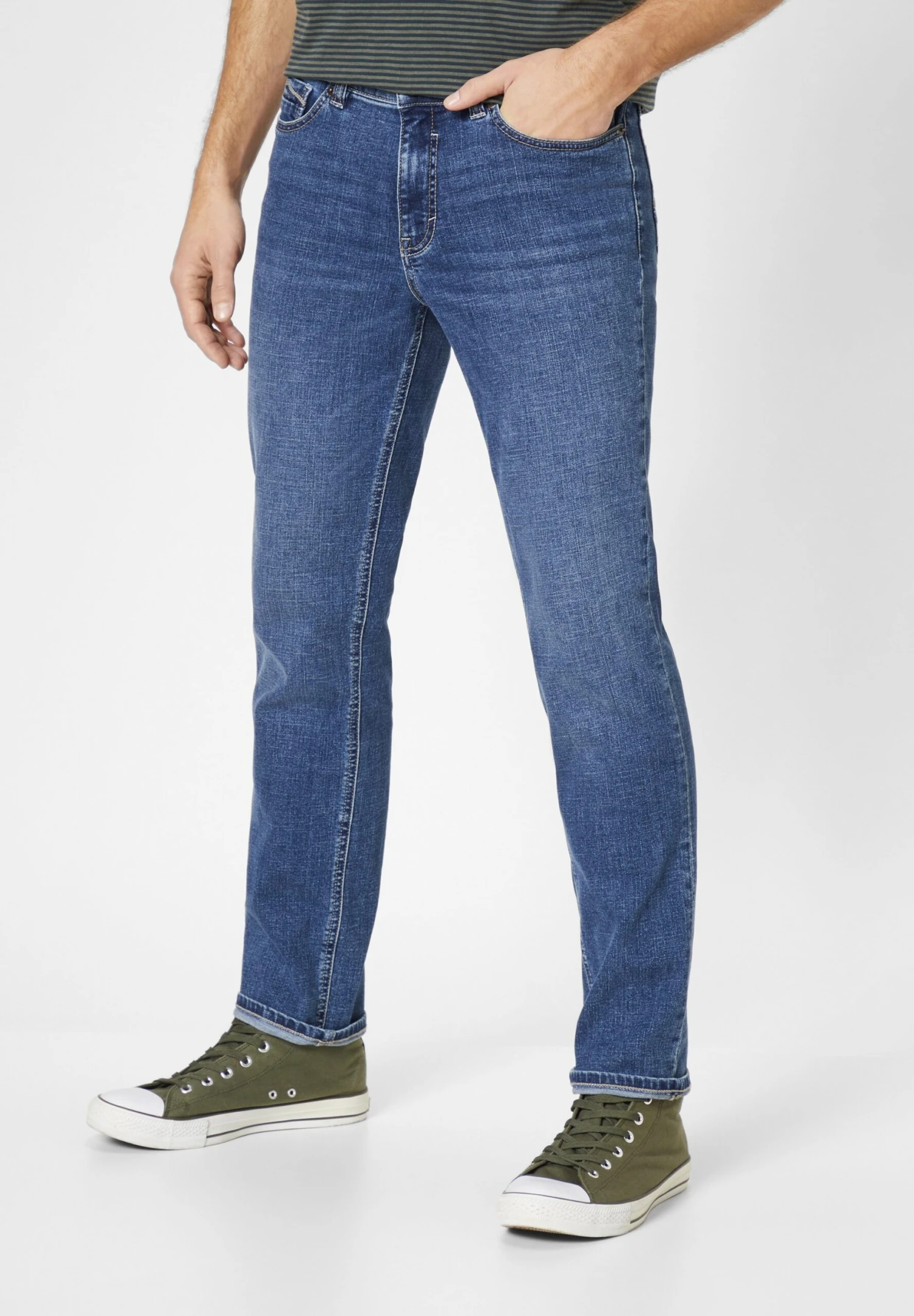 Motion & Comfort - Slim Fit Jeans - Mid Blue 3 Motion & Comfort - Slim Fit Jeans - Mid Blue