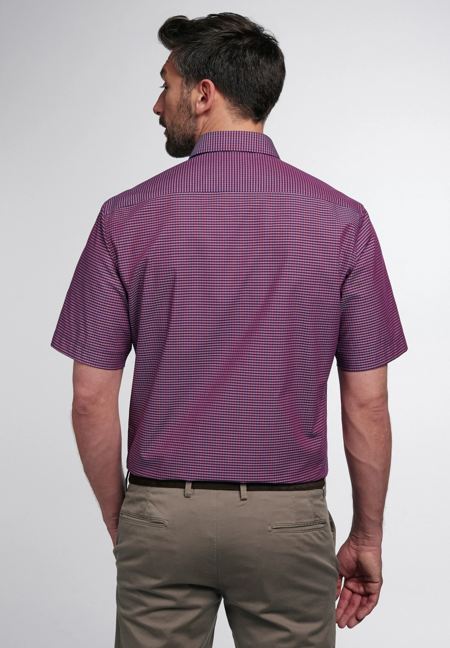 Eterna Modern Fit- Overhemd - Rot/Blau 4 Eterna Modern Fit- Overhemd - Rot/Blau - Afbeelding 2