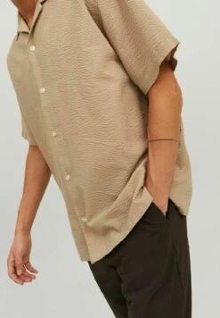 Jack & Jones Kurzarm Seersucker - Overhemd - Crockery -Jack and Jones Verkoopwinkel 9d561320d31942e3a92f1c16753d4e07
