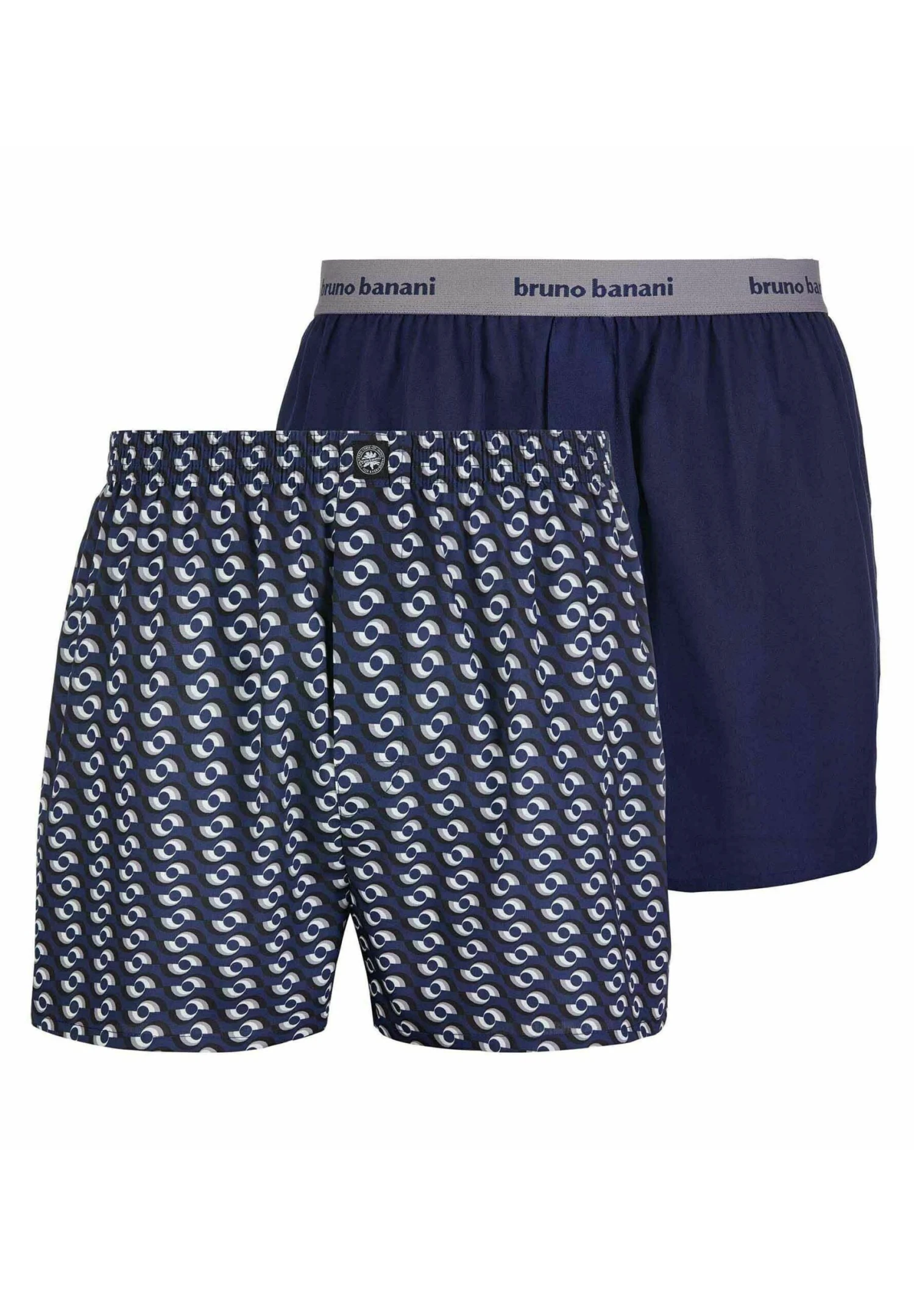 Bruno Banani 2Er Pack Uni/Gemustert - Boxershort - Marine 9 Bruno Banani 2Er Pack Uni/Gemustert - Boxershort - Marine - Afbeelding 7