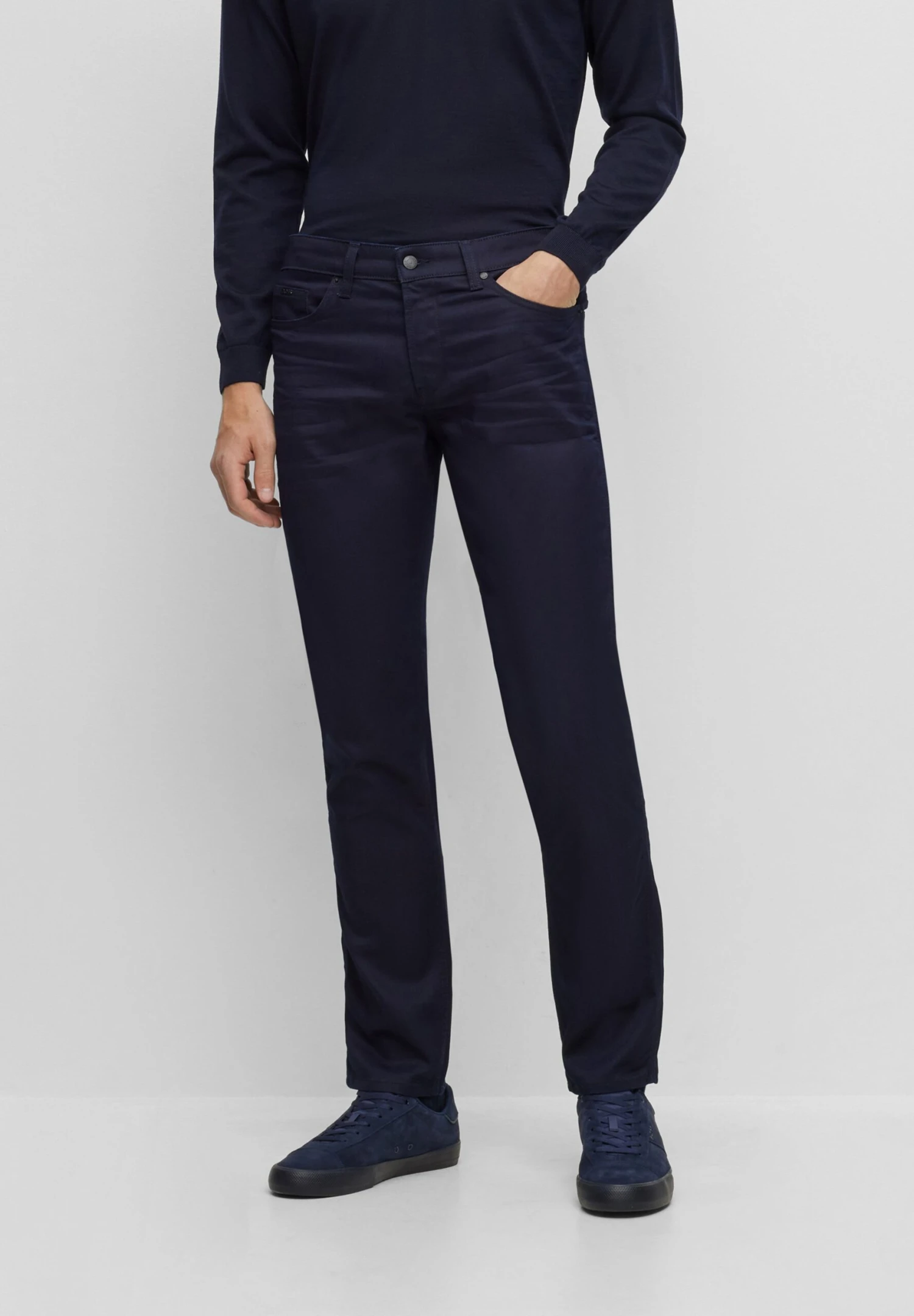Boss Delaware - Slim Fit Jeans - Dark Blue 4 Boss Delaware - Slim Fit Jeans - Dark Blue - Afbeelding 2