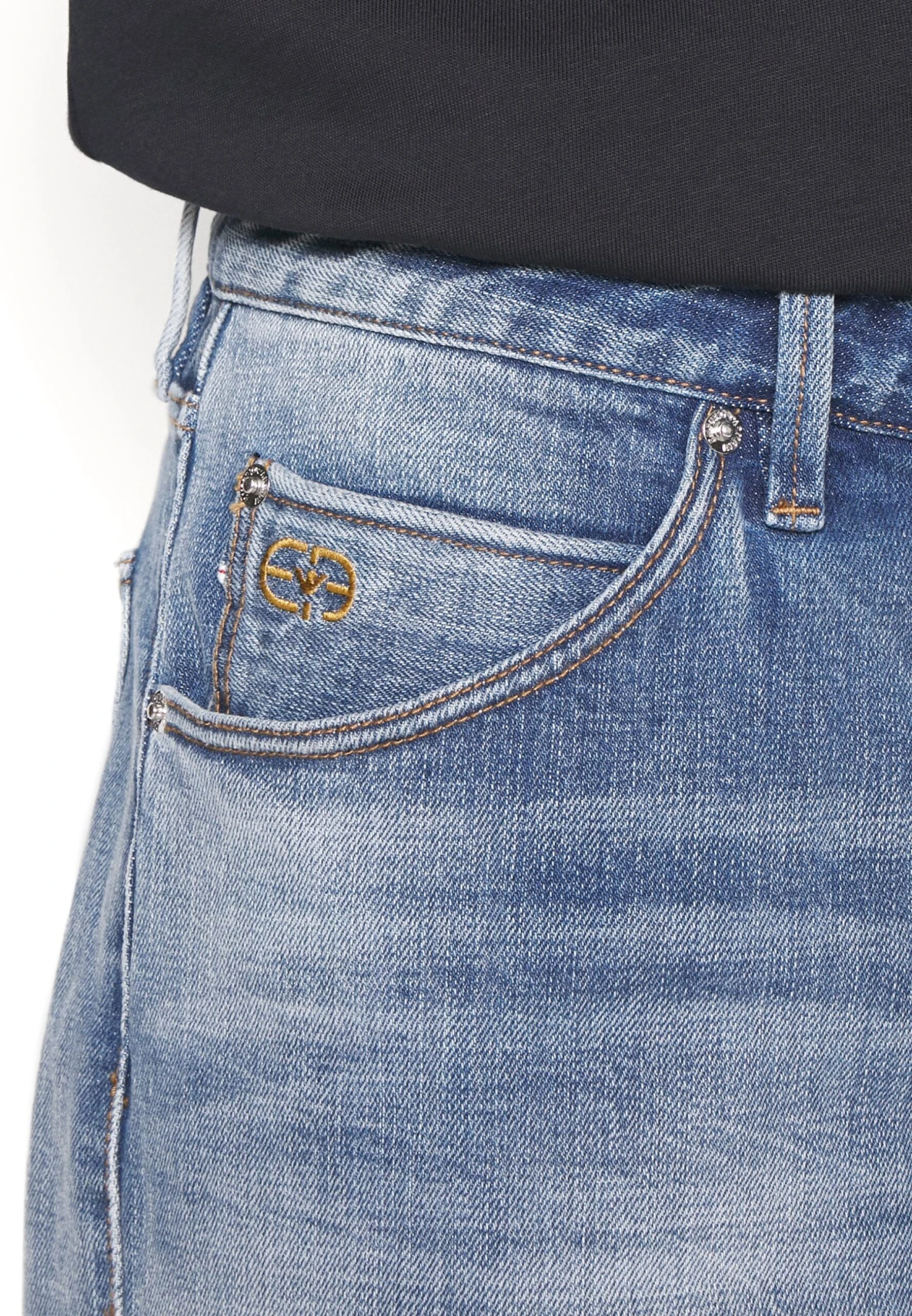 Emporio Armani Pockets Pant - Straight Leg Jeans - Denim Blu 8 Emporio Armani Pockets Pant - Straight Leg Jeans - Denim Blu - Afbeelding 6