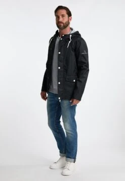 Dreimaster Mit Einem Dezenten Print - Outdoorjas - Schwarz -Jack and Jones Verkoopwinkel 9e6fea1e63444a608e5fb1edcfcf7482