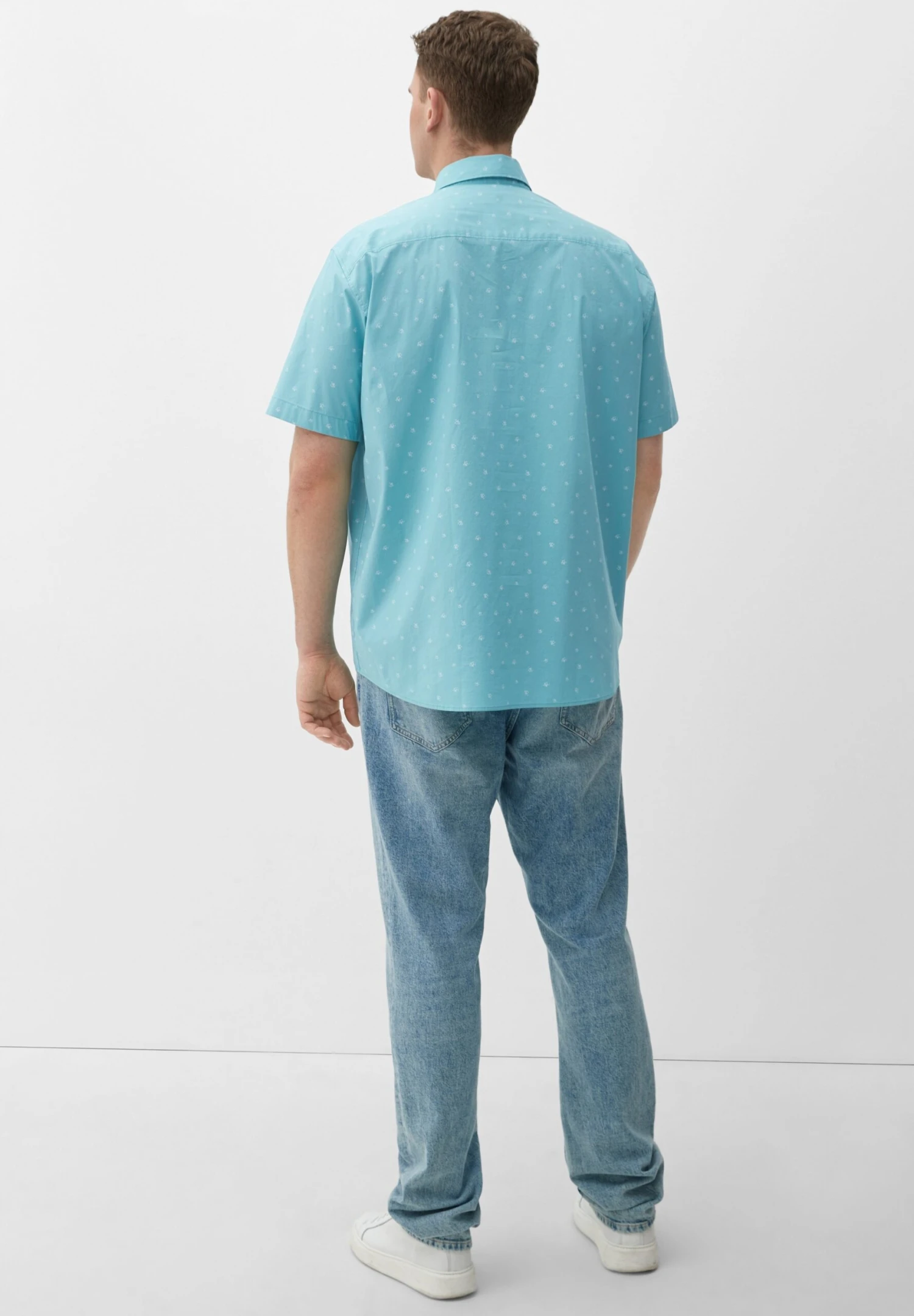 S.Oliver Regular Mit Allover-Print - Overhemd - Helles Türkis 5 S.Oliver Regular Mit Allover-Print - Overhemd - Helles Türkis - Afbeelding 3