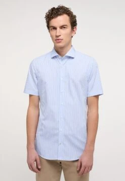 Eterna Kurzarmhemd - Overhemd - Blau