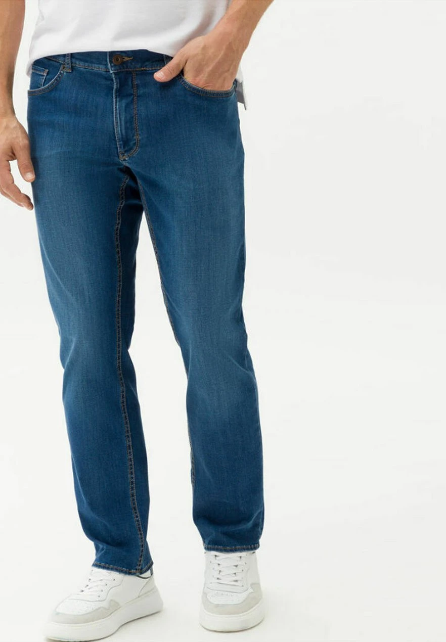 BRAX Style Cooper - Straight Leg Jeans - Mid Blue Used 3 BRAX Style Cooper - Straight Leg Jeans - Mid Blue Used