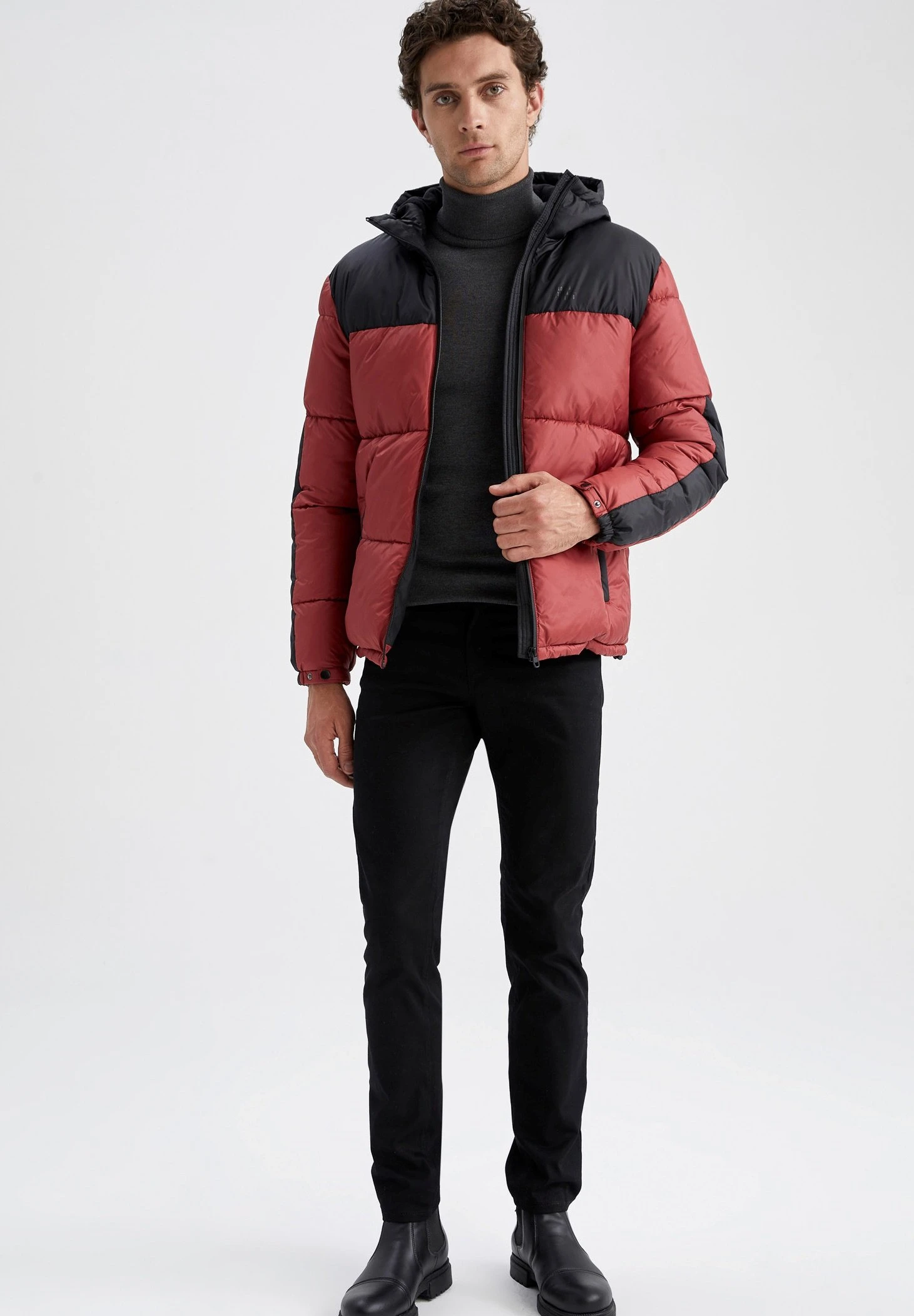 DeFacto Regular Fit- Winterjas - Red 4 DeFacto Regular Fit- Winterjas - Red - Afbeelding 2