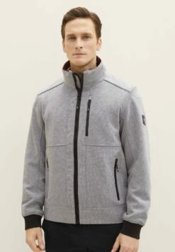 Tom Tailor Mit Verdeckter Kapuze - Jas - Steel Knitted Structure