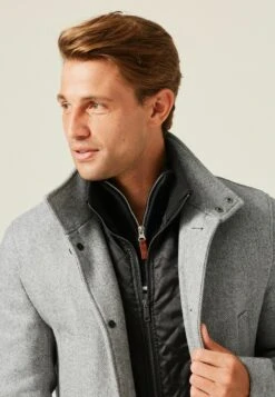 Next Funnel Neck - Halflange Jas - Light Grey -Jack and Jones Verkoopwinkel a6dd435fc5b34c90ac3c74d8265a29ea