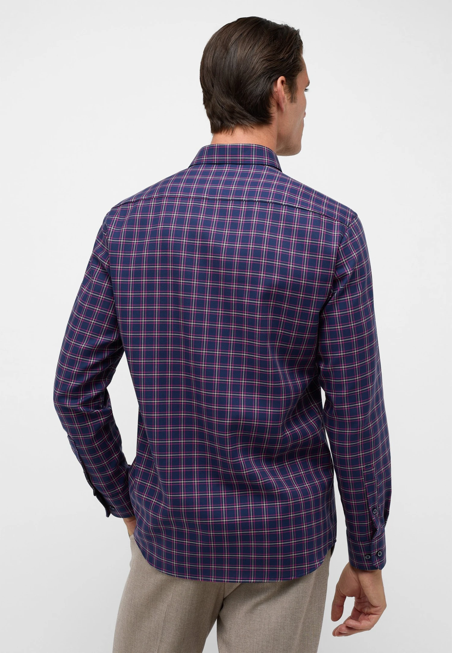 Eterna Oxford Modern Fit - Overhemd - Dunkelblau 4 Eterna Oxford Modern Fit - Overhemd - Dunkelblau - Afbeelding 2