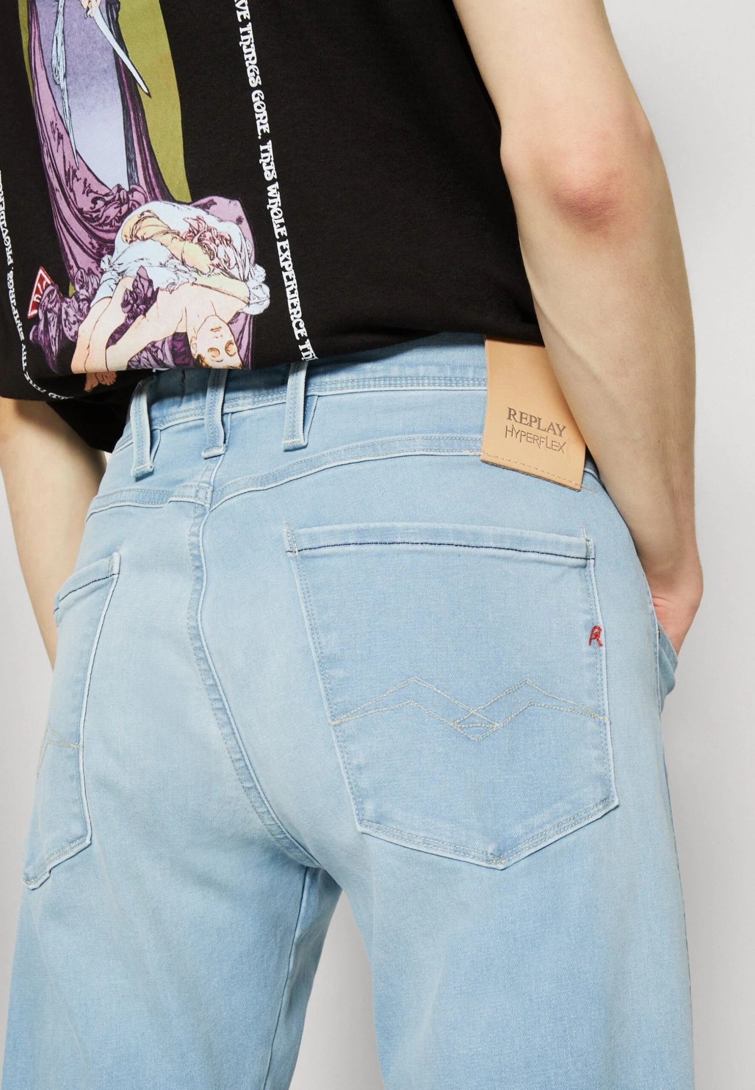 Replay Anbass Pants Hyperflex Original - Slim Fit Jeans - Light Blue 6 Replay Anbass Pants Hyperflex Original - Slim Fit Jeans - Light Blue - Afbeelding 4