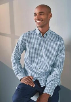 Next Regular- Overhemd - Navy Blue White Gingham -Jack and Jones Verkoopwinkel a8a71ba73a8845b58cf84a30ba7dfc24